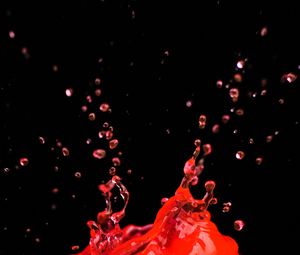 Preview wallpaper liquid, splash, red, spray