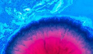 Preview wallpaper liquid, spots, paint, blue, pink