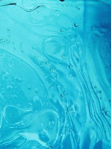 Preview wallpaper liquid, stains, bubbles, abstraction, blue