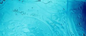 Preview wallpaper liquid, stains, bubbles, abstraction, blue