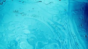 Preview wallpaper liquid, stains, bubbles, abstraction, blue