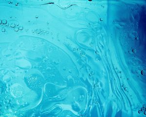 Preview wallpaper liquid, stains, bubbles, abstraction, blue