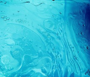 Preview wallpaper liquid, stains, bubbles, abstraction, blue