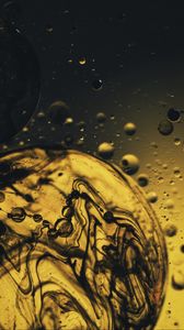 Preview wallpaper liquid, stains, mixing, abstraction, yellow