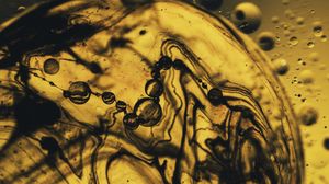 Preview wallpaper liquid, stains, mixing, abstraction, yellow