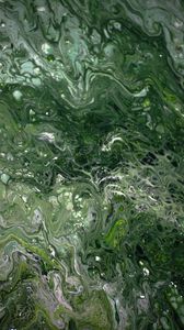 Preview wallpaper liquid, stains, paint, green, fluid art, distortion