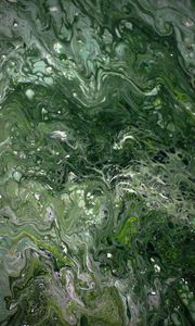 Preview wallpaper liquid, stains, paint, green, fluid art, distortion