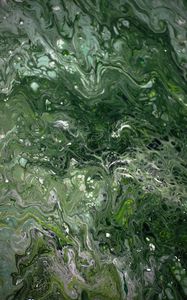 Preview wallpaper liquid, stains, paint, green, fluid art, distortion