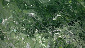 Preview wallpaper liquid, stains, paint, green, fluid art, distortion