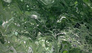 Preview wallpaper liquid, stains, paint, green, fluid art, distortion