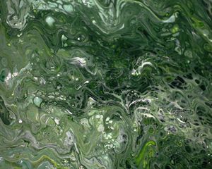 Preview wallpaper liquid, stains, paint, green, fluid art, distortion