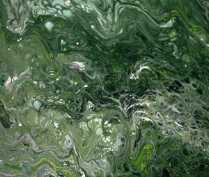 Preview wallpaper liquid, stains, paint, green, fluid art, distortion