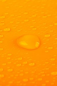 Preview wallpaper liquid, water, drops, wet, macro, yellow