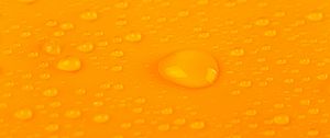 Preview wallpaper liquid, water, drops, wet, macro, yellow