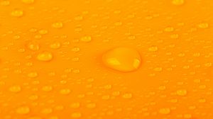 Preview wallpaper liquid, water, drops, wet, macro, yellow