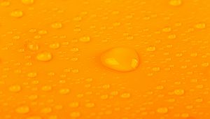 Preview wallpaper liquid, water, drops, wet, macro, yellow