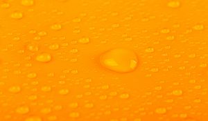 Preview wallpaper liquid, water, drops, wet, macro, yellow