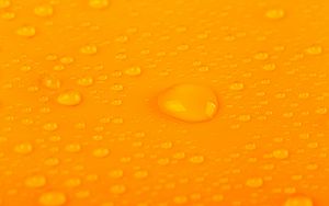 Preview wallpaper liquid, water, drops, wet, macro, yellow