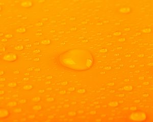 Preview wallpaper liquid, water, drops, wet, macro, yellow