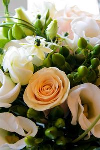Preview wallpaper lisianthus russell, roses, flowers, bouquet, decoration, elegant