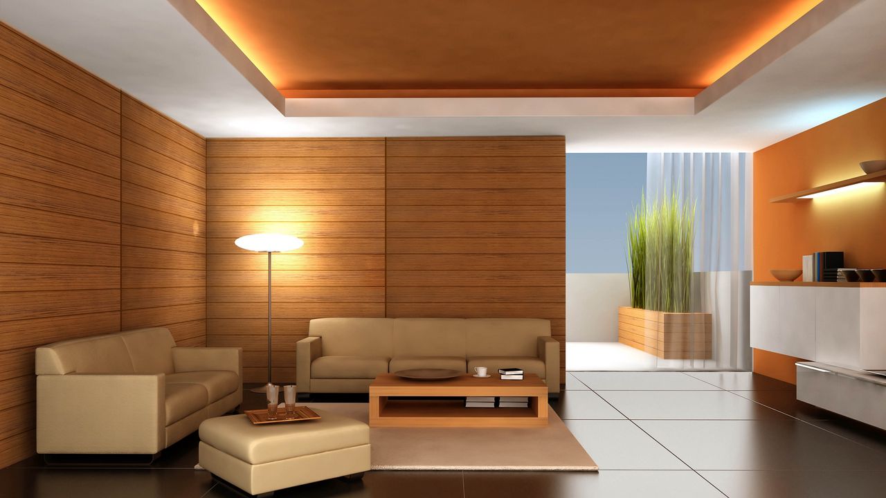 Wallpaper living, graphics, design, balcony, lighting, furniture