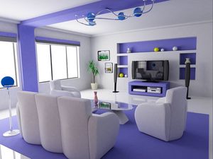 Preview wallpaper living, graphics, design, interior, sofa, chair, cinema, chandelier