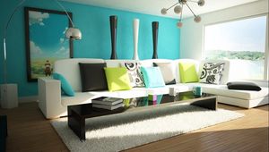 Preview wallpaper living room, bathroom, furniture, bright, modern