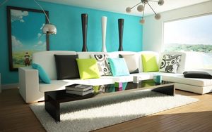 Preview wallpaper living room, bathroom, furniture, bright, modern