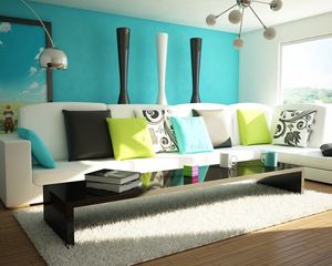 Preview wallpaper living room, bathroom, furniture, bright, modern