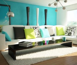 Preview wallpaper living room, bathroom, furniture, bright, modern