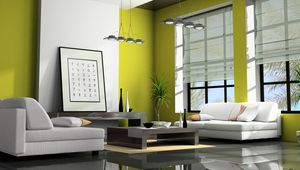 Preview wallpaper living room, chair, picture, style, design