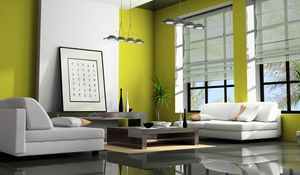 Preview wallpaper living room, chair, picture, style, design