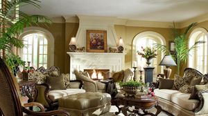 Preview wallpaper living room, furniture, antique, beautiful, interior