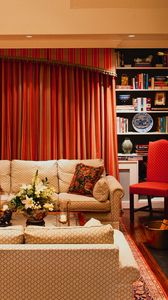 Preview wallpaper living room, furniture, cosiness, style, comfort