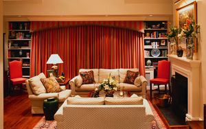 Preview wallpaper living room, furniture, cosiness, style, comfort