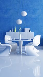 Preview wallpaper living room, furniture, eg, blue tone, wallpaper