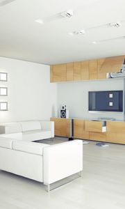 Preview wallpaper living room, furniture, interior, high-tech