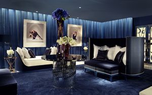 Preview wallpaper living room, hotel, furniture, interior, flowers, paintings, sofas