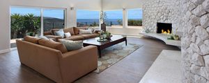 Preview wallpaper living room, interior, design, fireplaces, furniture