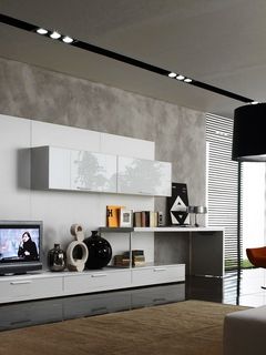Download wallpaper 240x320 living room, modern, design, interior design,  furniture, sofa, tv old mobile, cell phone, smartphone hd background
