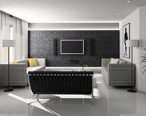 Preview wallpaper living room, room, style, sofa, tv, interior