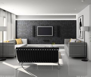 Preview wallpaper living room, room, style, sofa, tv, interior
