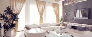 Preview wallpaper living room, sofa, furniture, interior, style, design