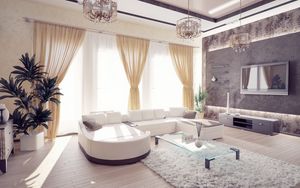 Preview wallpaper living room, sofa, furniture, interior, style, design