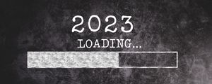 Preview wallpaper loading, 2023, inscription, new year, black and white