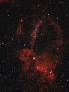 Preview wallpaper lobster claw nebula, nebula, glow, stars, red, space