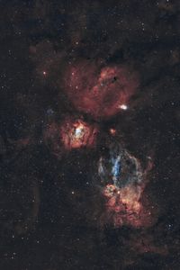 Preview wallpaper lobster claw nebula, nebula, stars, glare, space