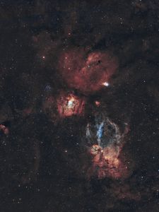 Preview wallpaper lobster claw nebula, nebula, stars, glare, space