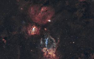 Preview wallpaper lobster claw nebula, nebula, stars, glare, space