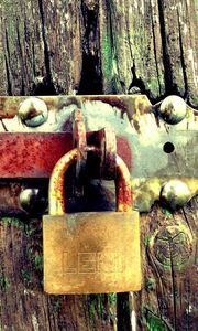 Preview wallpaper lock, door, locked, wooden